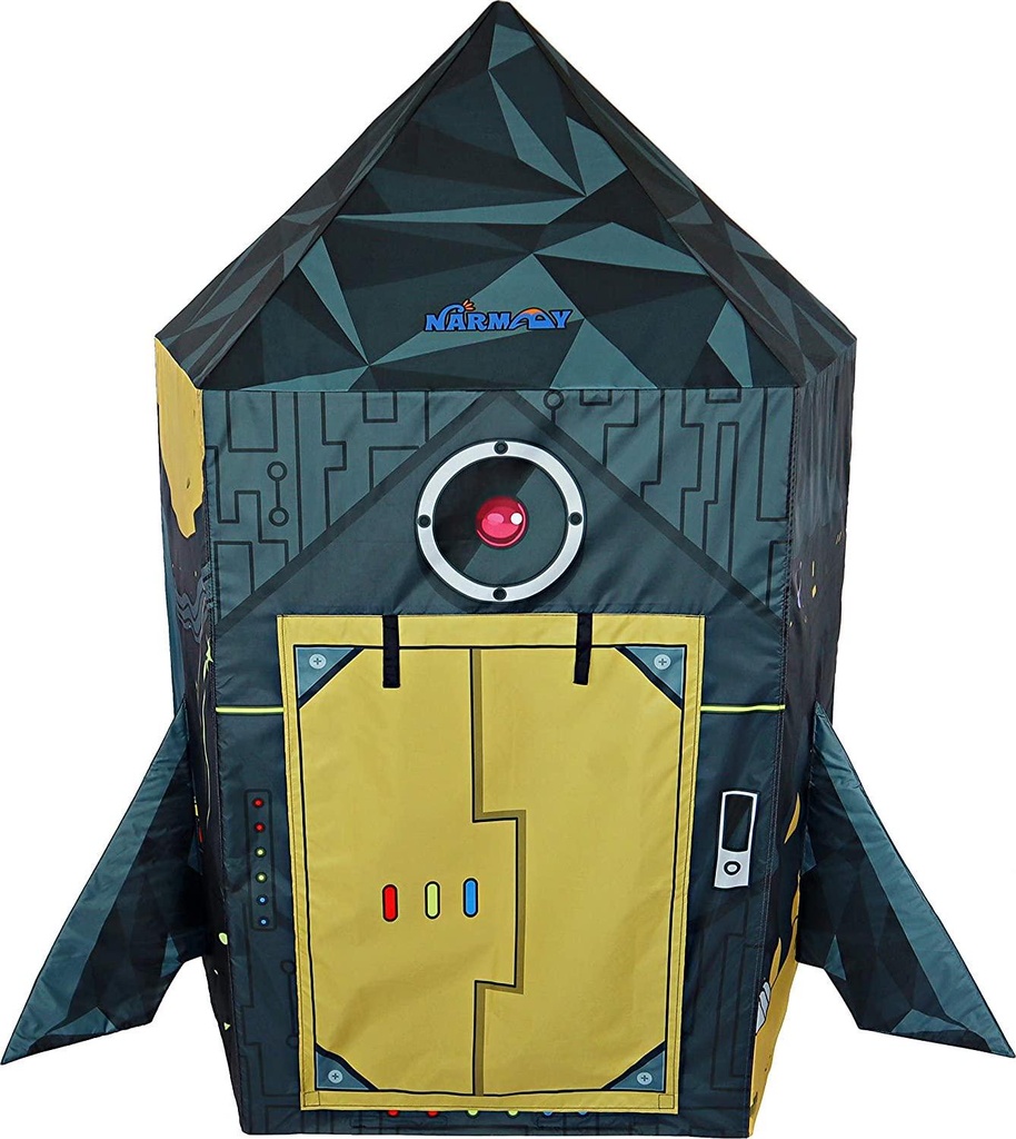 NARMAY Play Tent Rocket Ship Playhouse for Kids Indoor/Outdoor Fun - 111 x 106 x 152 cm