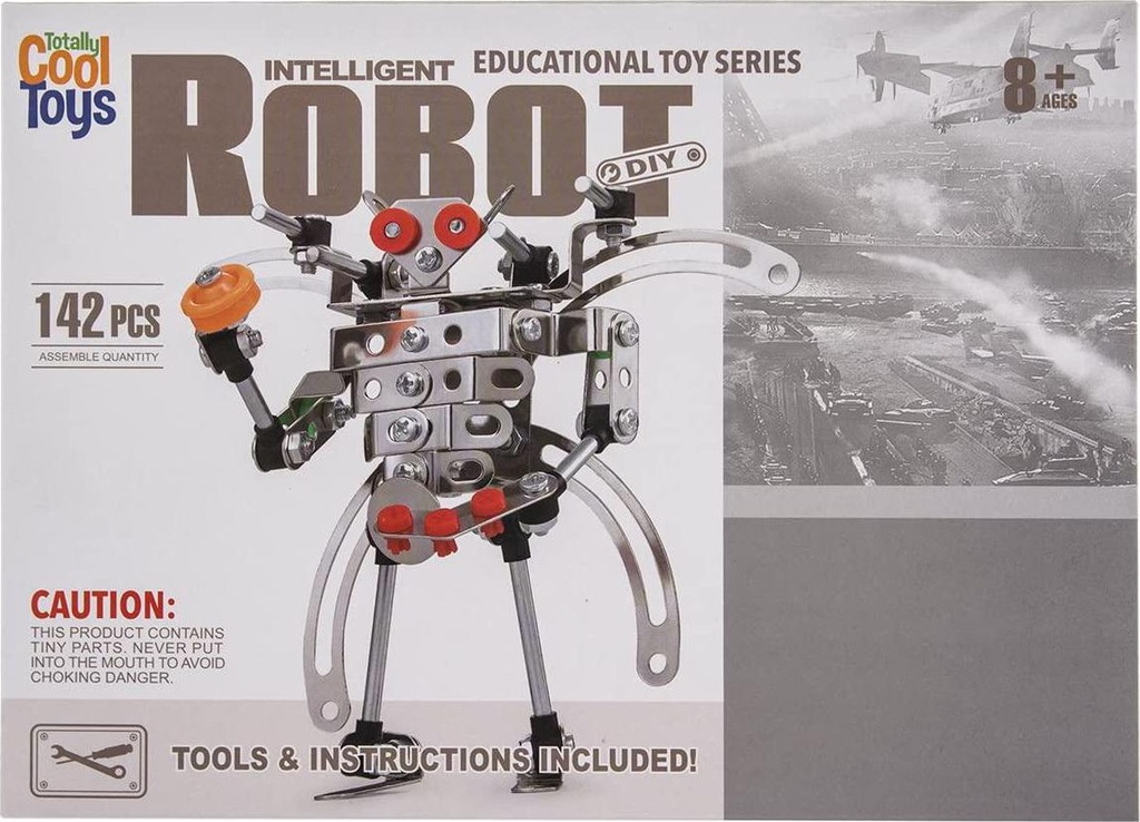 Totally Cool Toys Educational Toy Series Intelligent Robot DIY Kit (142 Pieces)