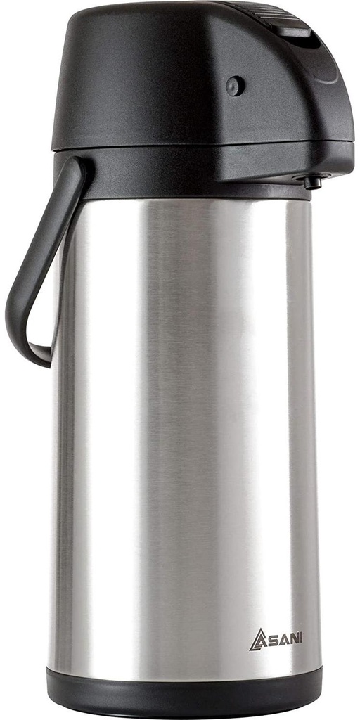 Thermal Coffee Airpot Carafe (101oz) | 17-Cup Insulated Thermos with Pump Beverage Dispenser | 20-Hour Hot and Cold Insulation | Stainless Steel Urn for Tea, Water, Coffee, Iced Drinks