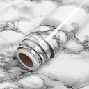 LaCheery 24 x160 Faux Marble Contact Paper Peel and Stick Wallpaper Decorative Gray Marble Adhesive Film for Cabinets Backsplash Shelf Liner Dresser Furniture Removable Granite Countertops Sticker