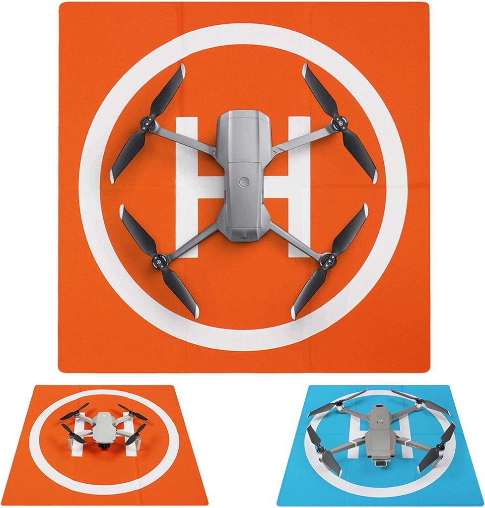 Symik Drone Landing Pad Elite Double-Sided Waterproof 20 inch (50cm) Portable Fast-Fold Helipad, Compatible with DJI Mavic Mini, Mavic Air 2, Mavic 2 Pro, Zoom, Mavic Air, Mavic 3 Pro, Phantom Series