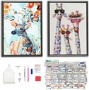 Keenchy Customized 5D Diamond Painting Full-Drill Rhinestone Artwork, DIY Craft Kit for Kids, High-Quality Crystal Art Home Decoration, Perfect Gift Idea for Adults and Children - 2 Sets (30 x 40 cm)