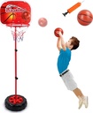 Aomola Basketball Hoop Stand Set Height Adjustable Mini Basketball Goal Indoor Toys,Portable Basketball Shooting Training Game Outdoor Play Sport Toys with Ball Net and Pump for Kids Boys and Girls