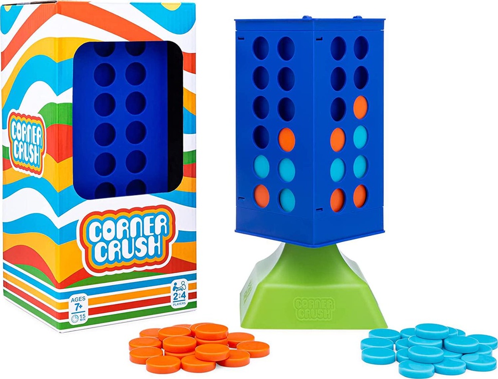 Big G Creative: Corner Crush - Classic 4-in-a-Row Game, 2 or 4 Players, Ages 7+, 15 Minute Gameplay, Multi