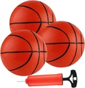 7 Small Pool Baksetballs Mini Rubber Baketball Kids Kick Balls Replacement Plastic Baketball For Pool Door Basketballs Hoop for Toddlers Teenagers Adults Home/Office Indoor/ Outdoor Playground(3PCS)