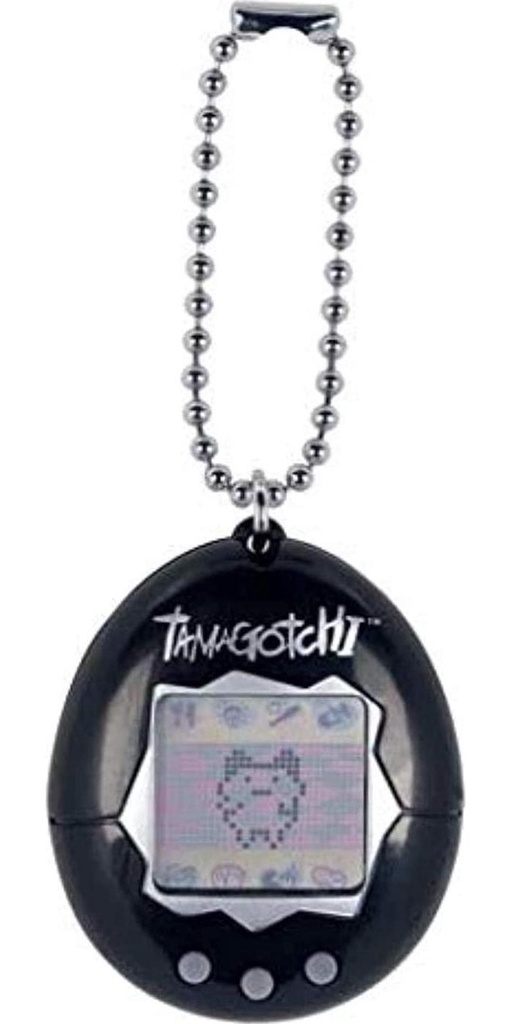 Tamagotchi 42804 Original Black-Feed, Care, Nurture-Virtual Pet with Chain for on The go Play