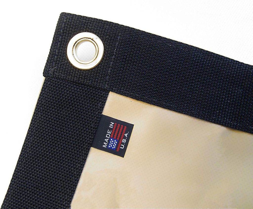 Tarp, Heavy Duty, Beige Waterproof, 18 Oz. Vinyl W/ Reinforced Edges (3' X 6' Feet)