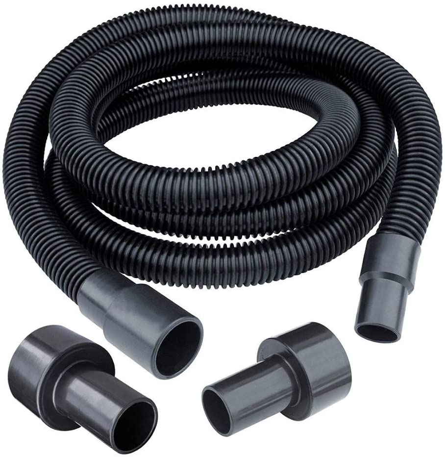 POWERTEC 70175 Dust Collection Hose with Fittings Plus Two Reducers , Black