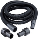 POWERTEC 70175 Dust Collection Hose with Fittings Plus Two Reducers , Black