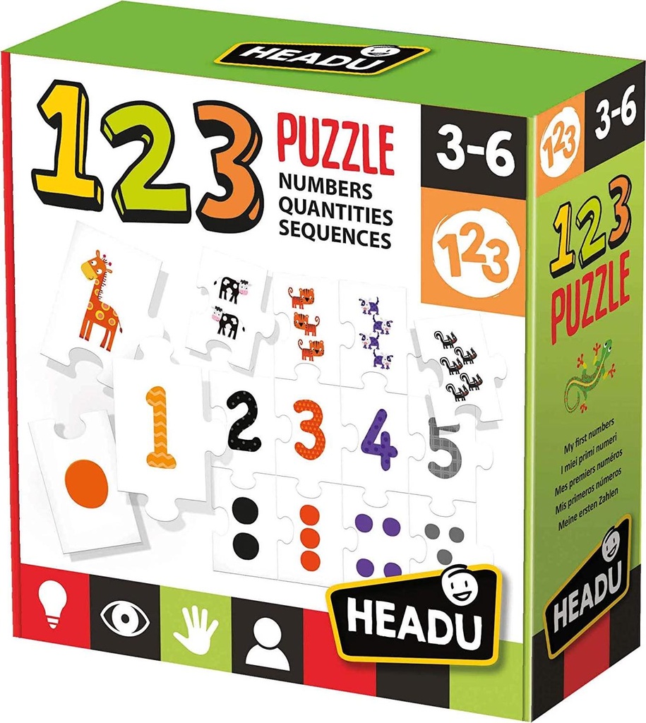 My First 123 Educational Puzzle Explaining Numbers, Quantities and Sequences