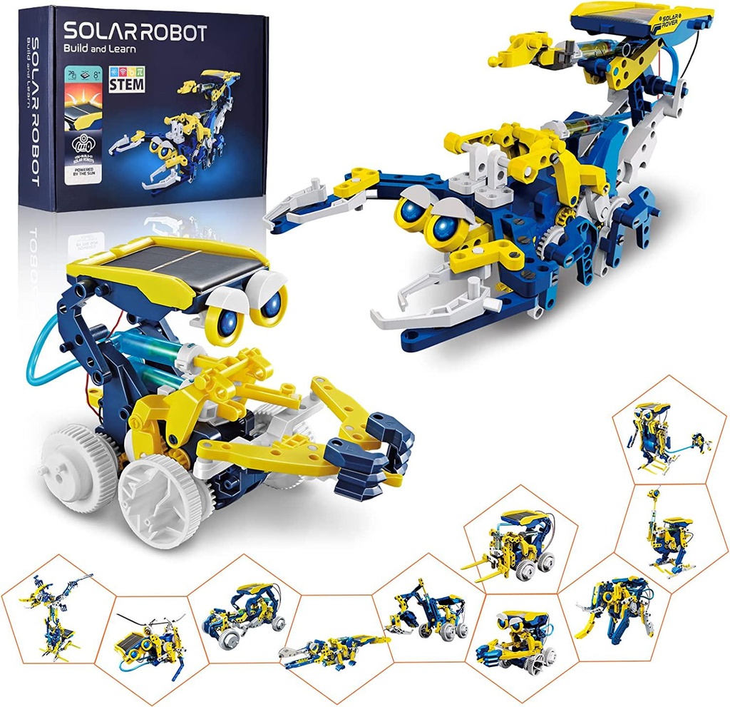 Robot Toys for Kids 8-12,OUTOGO STEM Projects for Kids Ages 8-12,2021 Solar Robots, Learning Building Education Science Experiment Kits,Christmas Birthday Gifts for Children Boys Girls Age 8 9 10 11