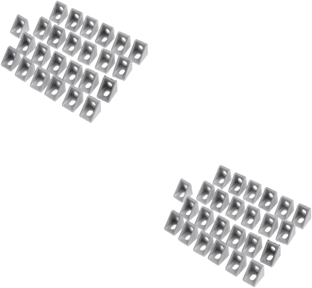 Hemoton 100 Pcs 2020 Right Angle Bracket Corner Shelves Metal Shelf Aluminum Angle Bracket Shelf Bracket 2020 Bracket L Angle Bracket Aluminum Alloy Angle Bracket Corner Bracket Connector