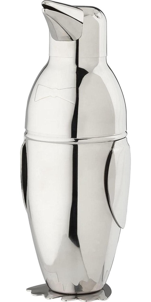HIC Penguin Cocktail Shaker, 18/8 Stainless Steel, 18-Ounce