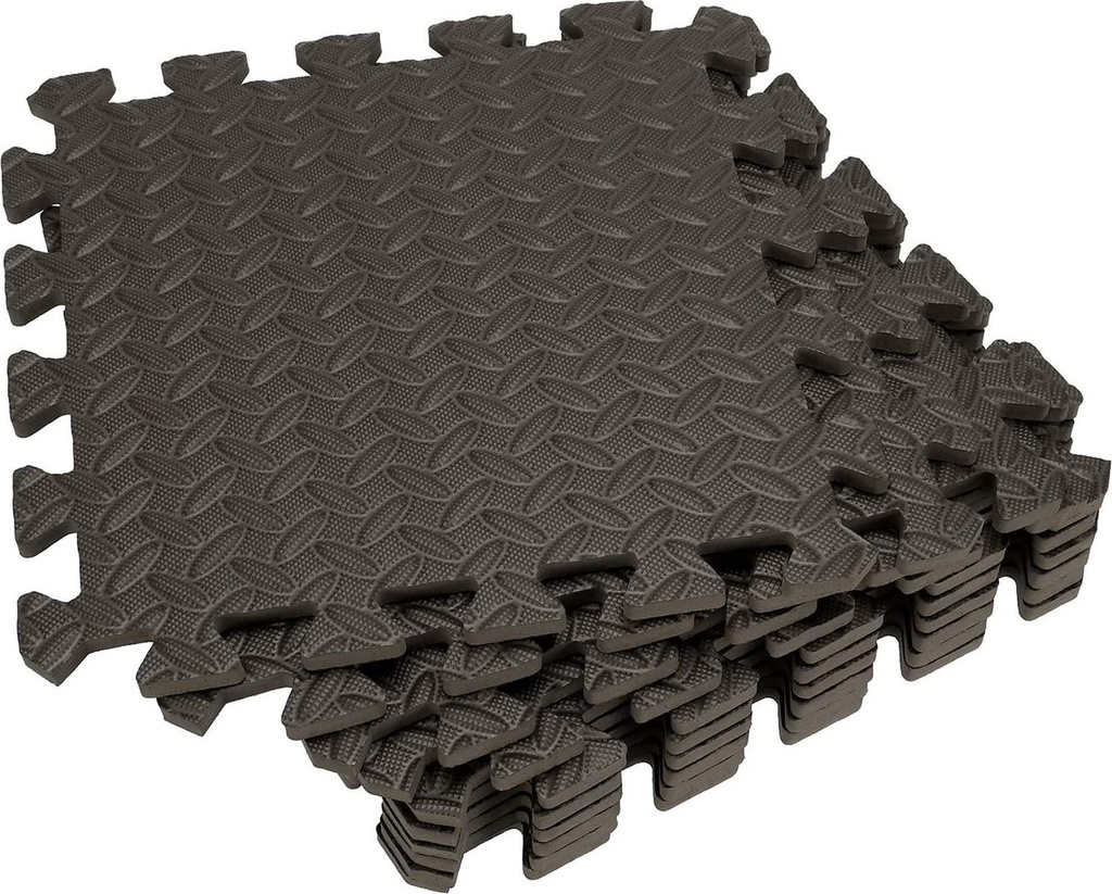 Tebery 16 Pieces Leaf Pattern Interlocking Floor Tiles Non-Slip Exercise Mat 1/2-Inch Thick EVA Foam Puzzle Floor Mat