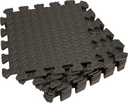 Tebery 16 Pieces Leaf Pattern Interlocking Floor Tiles Non-Slip Exercise Mat 1/2-Inch Thick EVA Foam Puzzle Floor Mat