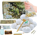 IQKidz Dinosaur Eggs Dig Kit - Easter Egg with Dino Toys, 12 Unique Dinosaur Fossils, Fun Dinosaur Bones Excavation Kits for Kids 6 7 8 9-12 Years Old, Archaeology Science STEM Gifts for Boys and Girls