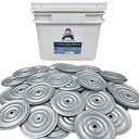 3-'' Bullseye Plate -''Flatass-'' (1,000Pc), Roofing Insulation Plates, Goes with Self Tapping Screws into Metal & Wood Decks, Corrugated Roofing, Commercial, EPDM, TPO, Silver