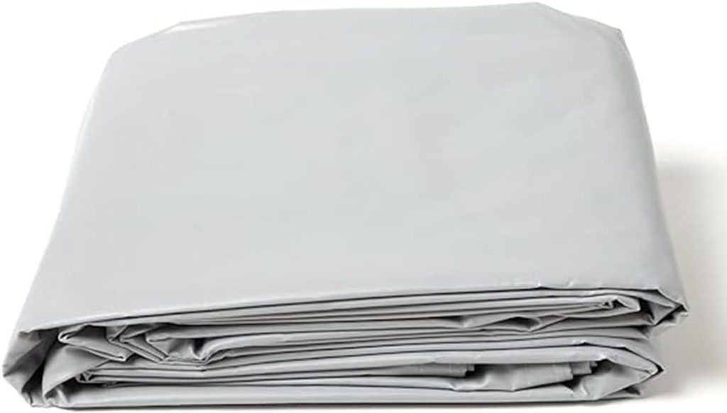 Tarps Now Heavy Duty Vinyl Tarp with Grommets, (10' X 20') - Vinyl Tarps Heavy Duty Waterproof Tarpaulin for Canopy, Pool Cover, Truck Cover, Camping Roof, Indoor Outdoor - Gray, 18 Oz, 20 Mil