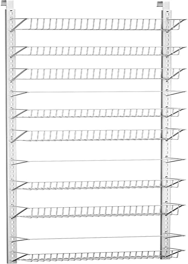 Over the Door Organizer – Hanging Wall Rack to Add Closet or Kitchen Shelves – Pantry Organization and Storage Shelving by Home-Complete (White)