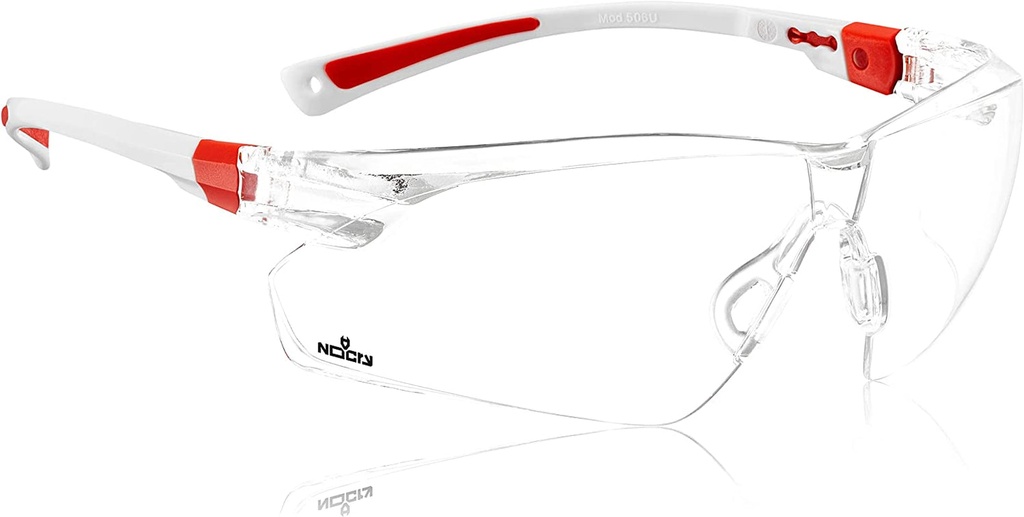 Nocry Safety Glasses with Clear anti Fog Scratch Resistant Wrap-Around Lenses and No-Slip Grips, UV Protection. Adjustable