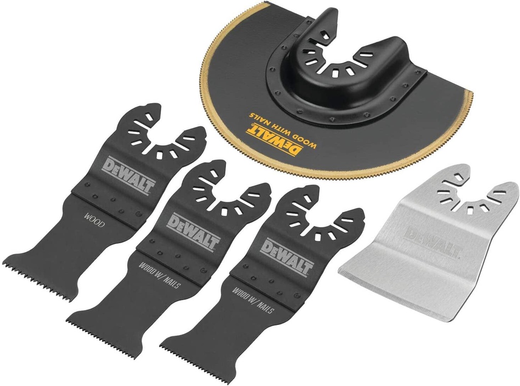 DEWALT Oscillating Tool Blades Kit, 5-Piece (DWA4216), Black