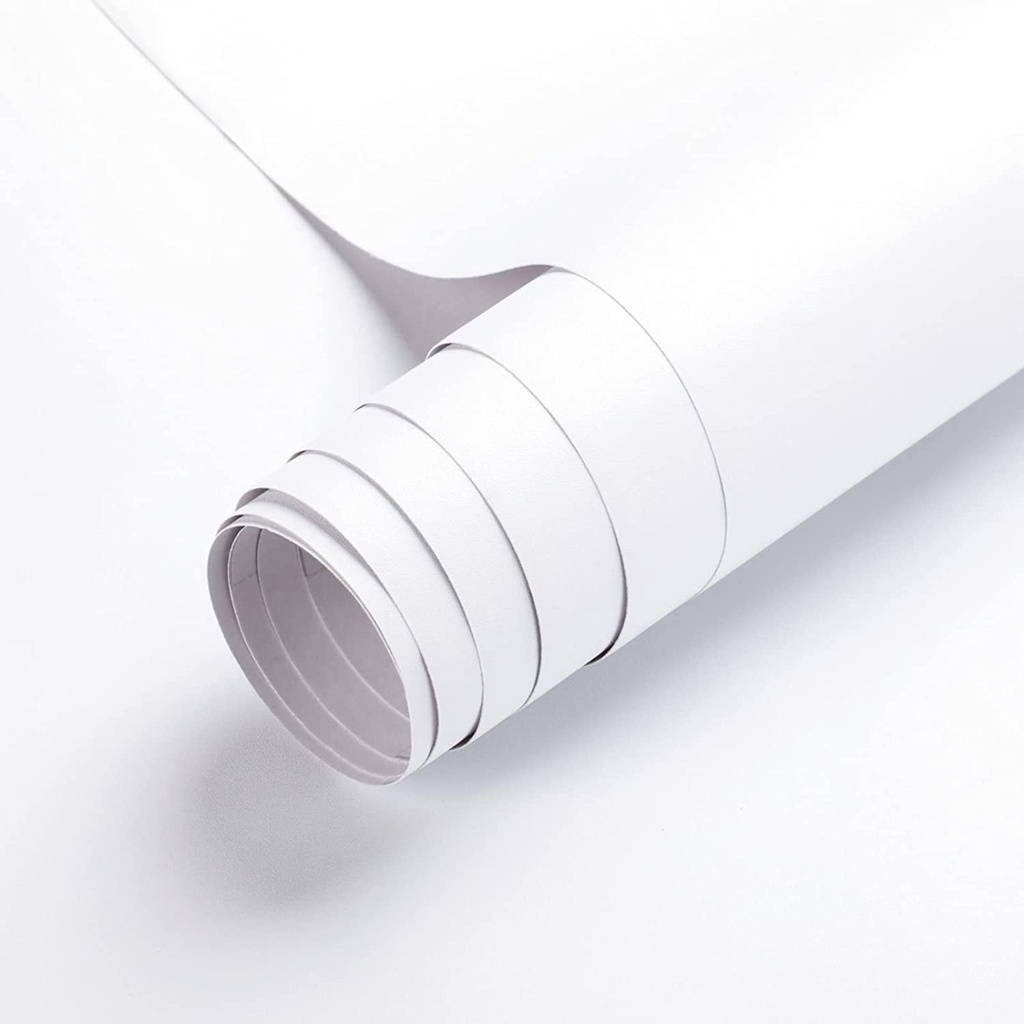 Oxdigi White Contact Paper Peel and Stick Wallpaper for Shelf Liner Cabinet Table Drawer Door Reform Decorative Thick Self Adhesive Removable Vinyl Film 24 X 196 Inches