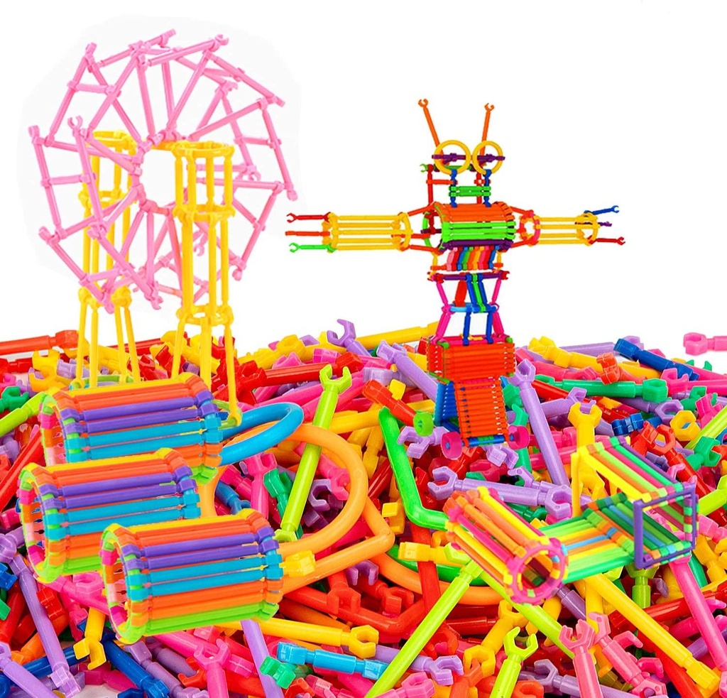 BESTING Building Bars 1150 PCS Various Shape Construction Blocks Stem Engineering Bricks Set 3D Puzzle Interlocking Creative Connecting Kit Educational for Kids(BT1150)