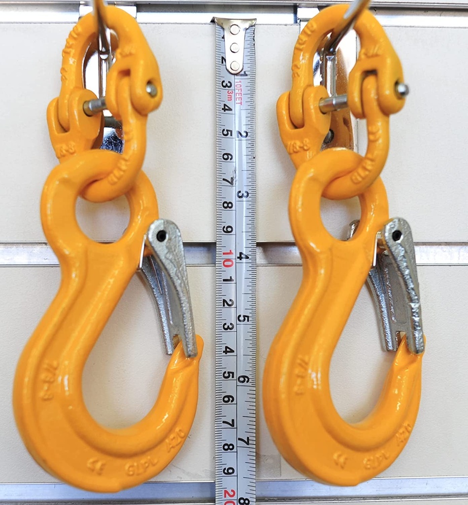 2X (Hammerlock + Eye Sling Hook) 7/8Mm WLL 2000Kg (Breaking 8000Kg) for Trailer Safety Chain Extend Connector Coupling Camper Link