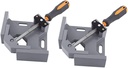 2 Pcs AIWFL 90° Corner Clamp Right Angle Clamps Aluminum Alloy Quick Release Angle Clamp Adjustable Swing Jaw Clamping Tool & Frame Bench Vise Tool for Woodworking Framing Welding Drilling
