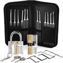 Diyife Lock Pick Set, [26 Pieces] [Updated Version] Premium Practice Lock Picking Tools with 2 Transparent Training Padlock for Lockpicking,Guide for Beginner and Locksmith Training(Black)