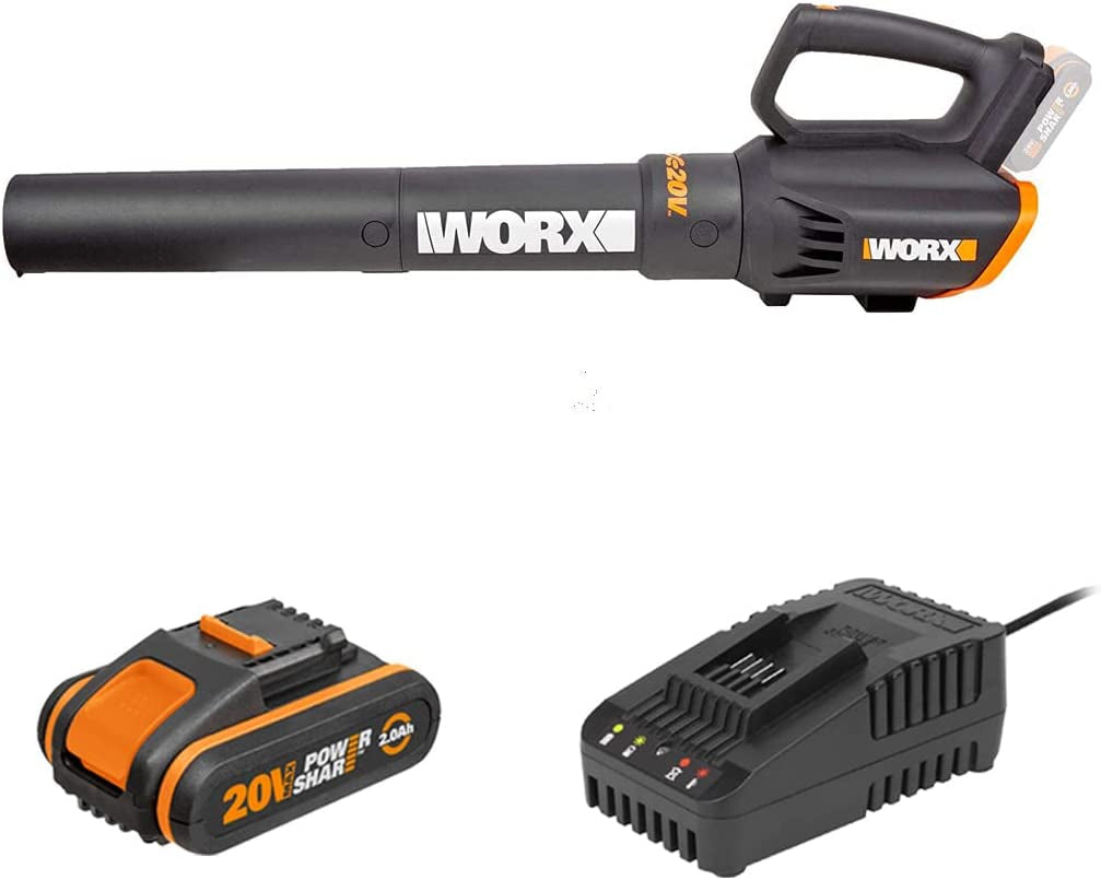 WORX 20V Turbine Blower, Battery and Fast Charger Included, WG547E