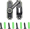 Barn Luminous Door Locks and Latches Hardware,Marrteum 90 Degree Heavy Duty Gate Latch Barn Sliding Door Lock Safety Flip Door Bolt Latch Lock for Barn, Garden, Bathroom, Window, Garage (Matte Black)