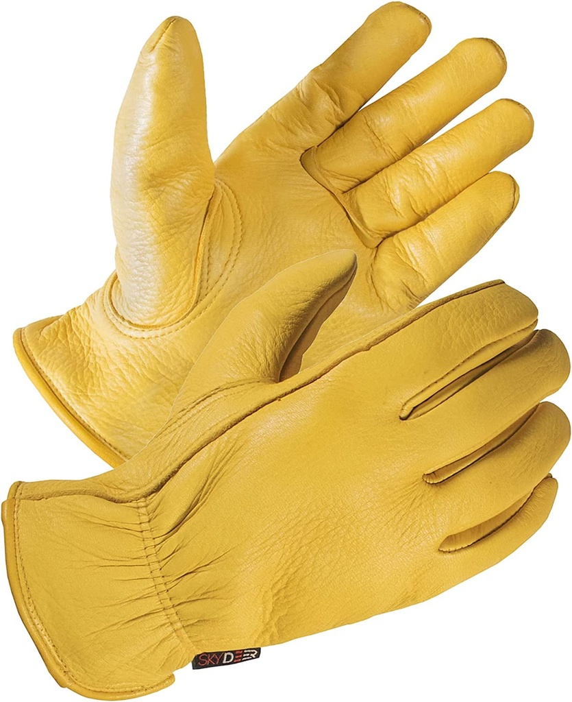 SKYDEER Deerskin Leather Work Gloves Hi-Performance Utility Mechanic Work Glove (1 Pair)