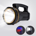Super Bright Rechargeable LED Torch Handheld Spotlight Flashlight, High Powered 6000 Lumens Large Lithium Battery 10000Mah Powered,Outdoor Searchlight Side Lantern Camping Flashlight Work Light Waterproof