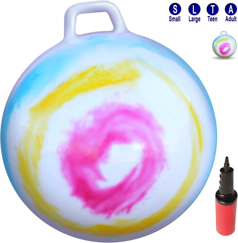 WALIKI Hop Ball for Kids 3-6 | Tie Dye Hopper | Jumping Hopping Ball | Field Day Relay Races | 18