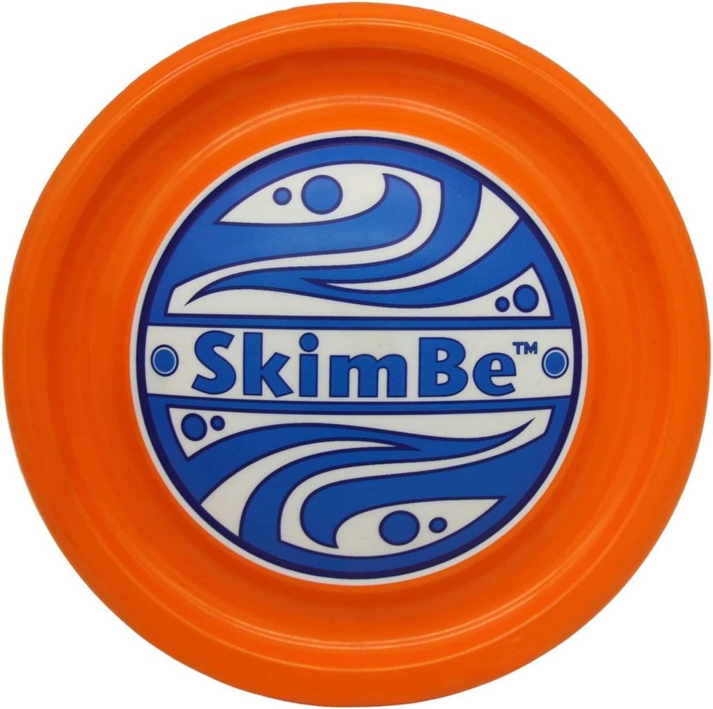 SkimBe Disc | New Outdoor Skip, Skim, and Slide Toy for All Season Fun! (Orange)