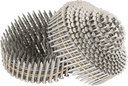 GXYWADY 3600Pcs 1-1/2 X 0.09 Inch Coil Roofing Ring Shank Siding Nails 15 Degree Coiled Nails, 304 Stainless Steel Wall Nails, Small Cap Coil Nails