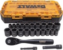 DEWALT Impact Socket Set, 23-Piece, 3/8" Drive Metric/Sae (DWMT74738)