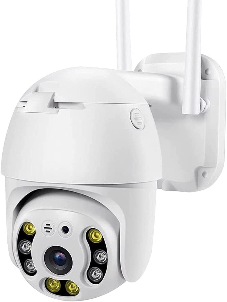 WIFI Security Camera, Joneytech Home 3.0 Megapixel Wireless Pan Tilt 360 View Pet Monitor Dome PTZ Camera for Outdoor/Indoor with Auto Tracking PIR Motion Detection, 2-Way Talk, Waterproof and Cloud/Sd Storage