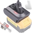 TPDL V6 Battery Adapter for Dyson V6 Series Vacuum Cleaner, Convert for Dewalt 18V/20V Li-Ion Battery to for Dyson V6 SV03 SV04 SV09 DC62 DC59 Animal Absolute Motorhead Battery with Dust-Proof Cover