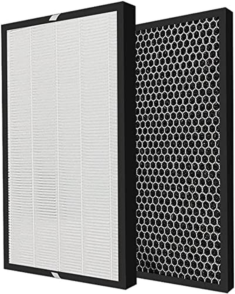 FY1413/40 Active Carbon & FY1410/40 HEPA Replacement Filter Set Compatible with Philips Air Purifier Series 1000 1000I, Replace AC1214 AC1215 AC1217 AC2729