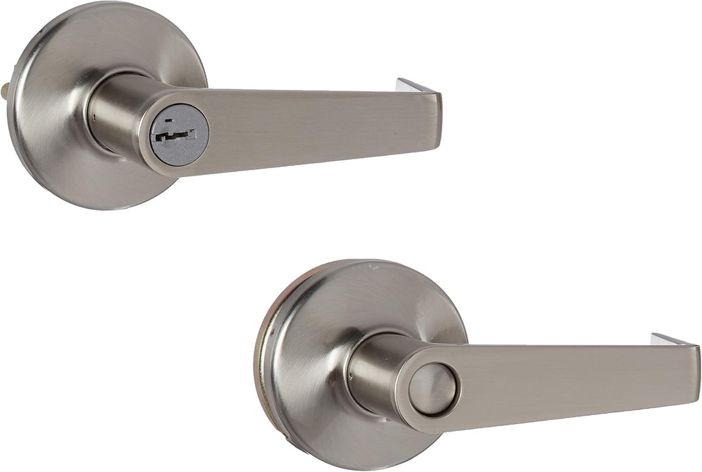 Kwikset 756KNL-15S Kingston Grade 2 Keyed Entry Door Lever Set Smart Key Satin Nickel Finish