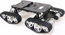 Premium Large Metal 4WD Shock Absorption Robot Tank Car Chassis Kit for Arduino/Raspberry Pie/MicroBit with DC Encoder Motor, Shock Absorbing Tracked Crawler with Damping System DIY Maker Model