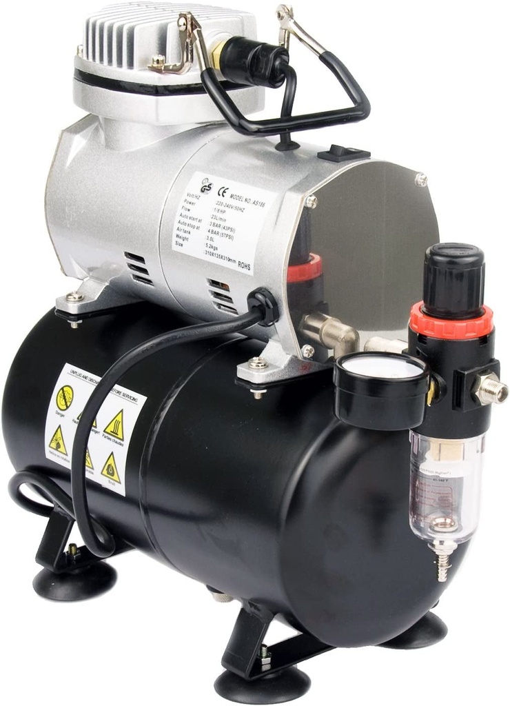 HB-AS186 Air Compressor | 1/6HP, 3L Tank, Low Noise
