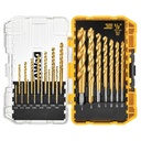 DW1361 Titanium Pilot Point Drill Bit Set, 21-Piece, Black
