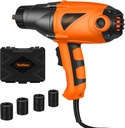 VonHaus Impact Wrench 450Nm Torque Electric Nut Removal Tool with 1/2 Square Drive Hog Ring Anvil and Hard Case