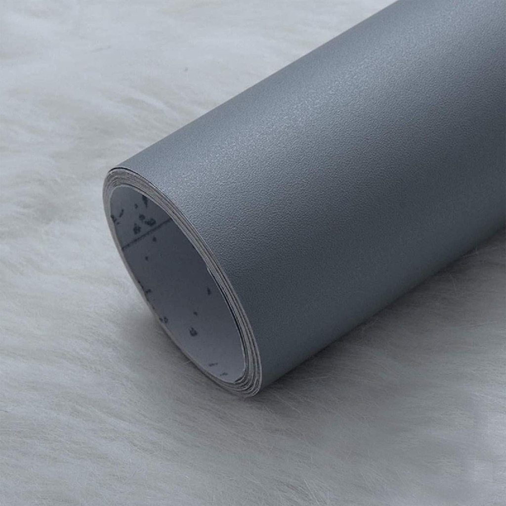 practicalWs 23.6in×236.2in Grey Wallpaper Gery Peel and Stick Wallpaper Dark Grey Matte Textured Self Adhesive Removable Vinyl Film Paper Grey Contact Paper for Cabinets Countertops Wall Decoration
