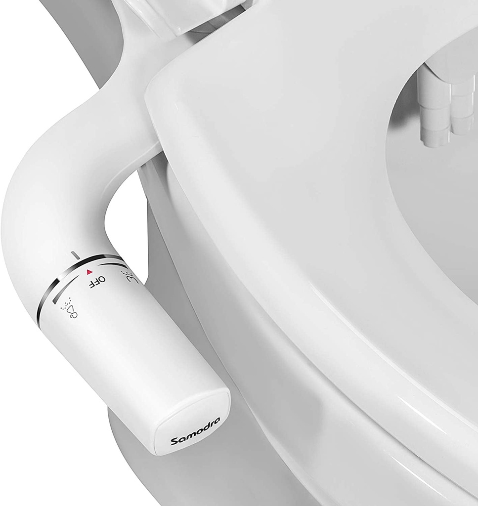 Ultra-Slim Bidet, Minimalist Bidet for Toilet with Non-Electric Dual Nozzle(Frontal & Rear Wash) Adjustable Water Pressure, Fresh Water Bidet Toilet Seat Attachment,Easy to Install