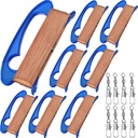Chivao 8 Pack Kite Handle Kite Spool Kite Reel Winder Grip with 8 Line Connector 330 ft Line for Each Spool Kite Line Accessory for Outdoor Kites