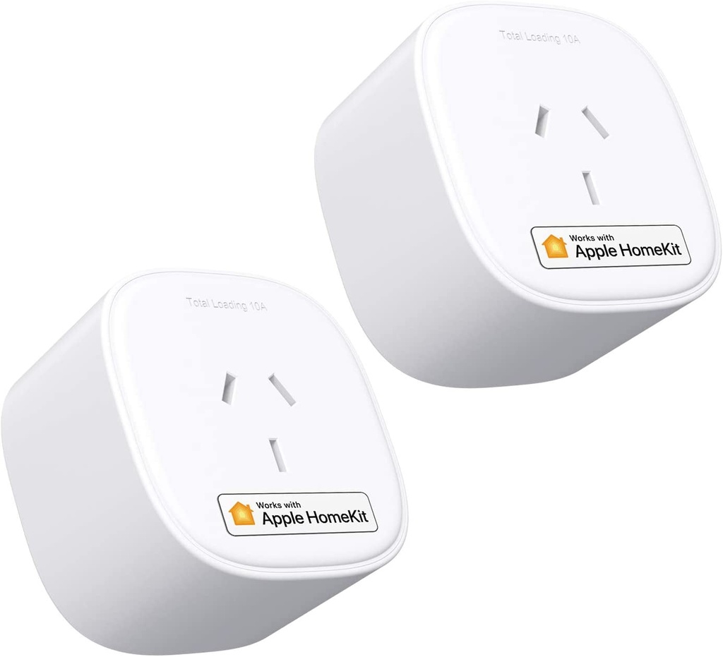 Smart Plug Wifi Outlet Works with Apple Homekit, Siri, Alexa, Google Home, Smart Socket with Timer Function, Remote Control, No Hub Required - 2 Pack